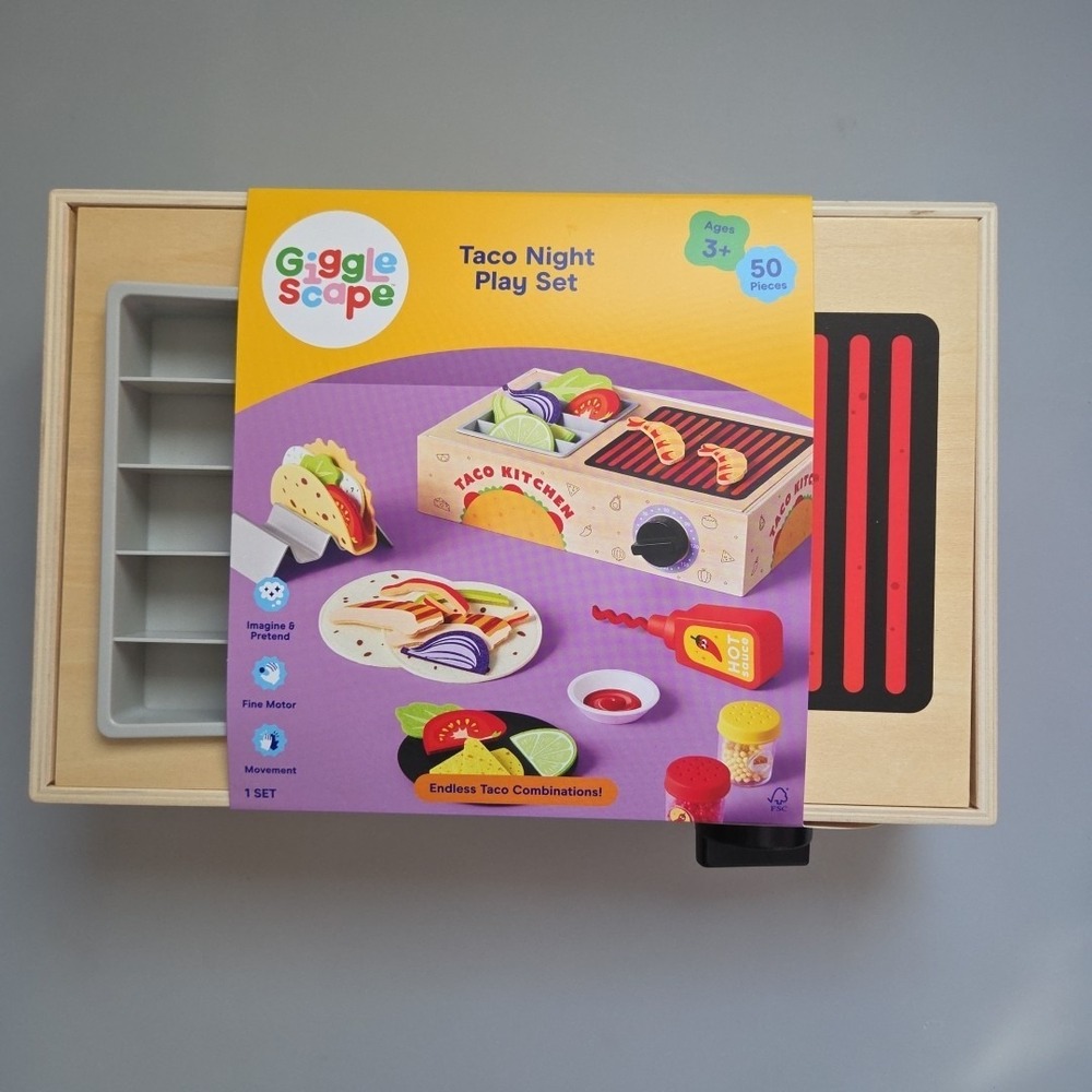 Gigglescape Taco Night Play Set – Pretend‎ Play Food Toy for Kids (Read Below)